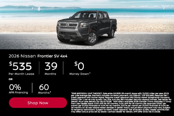 2026 Frontier SV 4x4 offer from Bill Dodge Nissan