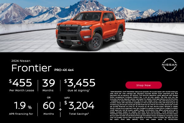 2026 Nissan Frontier PRO-4X 4x4 Offer