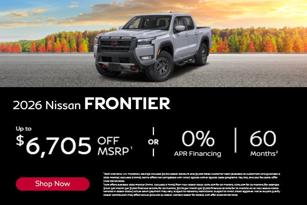 2026 Nissan Frontier Special Monthly Offer