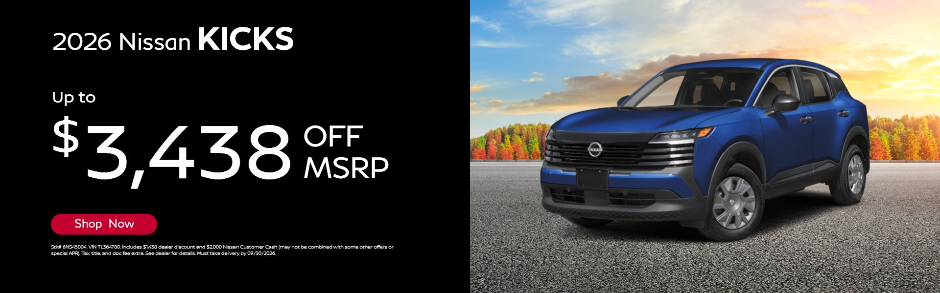 2026 Nissan KICKS Special Monthly Offer